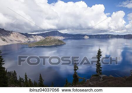 Stock Photograph - "Crater Lake, Oregon, United States, North America". Fotosearch