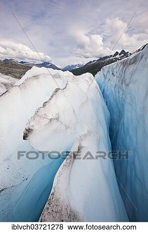 Stock Photo - "Crevasse, Worthington Glacier, Alaska, USA". Fotosearch