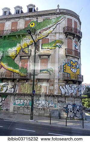 "Crocodile painted on a facade, Lisbon, Lisbon District, Portugal, Europe" View Large Photo Image Stock Image - "Crocodile painted on a facade, Lisbon, Lisbon District, Portugal, Europe". Fotosearch