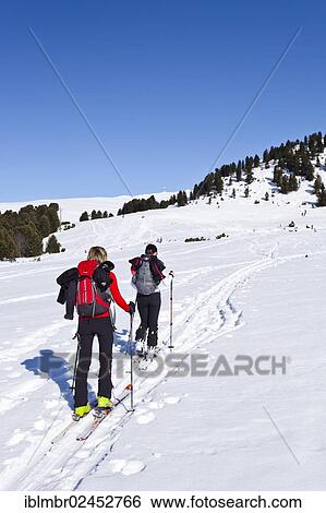 "Cross country skiers during the ascent to Rittnerhorn Mountain, Alto Adige, Italy, Europe" View Large Photo Image Stock Photograph - "Cross country skiers during the ascent to Rittnerhorn Mountain, Alto Adige, Italy, Europe". Fotosearch