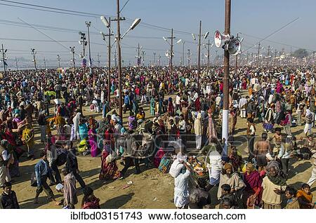 "Crowds of people gathering, Kumbha Mela mass Hindu pilgrimage, Allahabad, Uttar Pradesh, India, Asia" View Large Photo Image Stock Image - "Crowds of people gathering, Kumbha Mela mass Hindu pilgrimage, Allahabad, Uttar Pradesh, India, Asia". Fotosearch