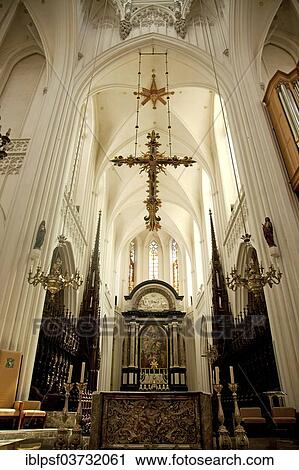 "Crucifix and altar, interior of the Cathedral of Our Lady, Antwerpen, Flemish Region, Belgium, Europe" View Large Photo Image Stock Image - "Crucifix and altar, interior of the Cathedral of Our Lady, Antwerpen, Flemish Region, Belgium, Europe". Fotosearch
