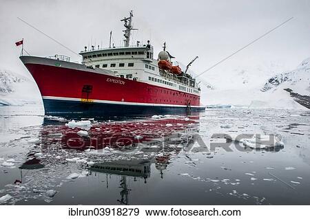 Stock Photo - "Cruise ship, Antarctica". Fotosearch