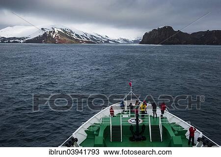 "Cruise ship approaching Deception Island, South Shetlands, Antarctica" View Large Photo Image Stock Image - "Cruise ship approaching Deception Island, South Shetlands, Antarctica". Fotosearch