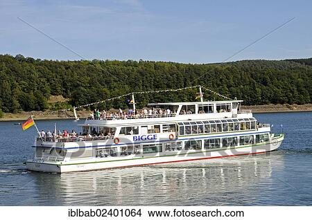 "Cruise ship, Bigge Reservoir, Sondern, Ebbegebirge nature park, Sauerland region, North Rhine-Westphalia, Germany, Europe, PublicGround, Europe" View Large Photo Image Picture - "Cruise ship, Bigge Reservoir, Sondern, Ebbegebirge nature park, Sauerland region, North Rhine-Westphalia, Germany, Europe, PublicGround, Europe". Fotosearch