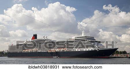 "Cruise ship Queen Elizabeth, harbour, Warnemuende, Rostock, Mecklenburg-Vorpommern, Germany, Europe" View Large Photo Image Stock Image - "Cruise ship Queen Elizabeth, harbour, Warnemuende, Rostock, Mecklenburg-Vorpommern, Germany, Europe". Fotosearch