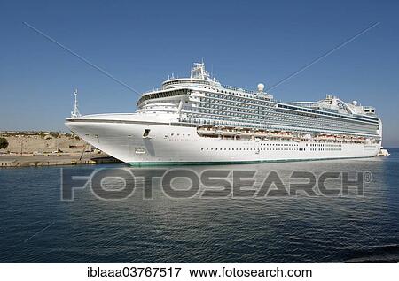 Stock Photo - "Cruise ship, Symi, Symi island, Greece, Europe". Fotosearch