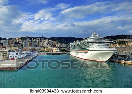 "Cruise ship Ventura in the port of Genoa, Liguria, Italy, Europe" View Large Photo Image Stock Image - "Cruise ship Ventura in the port of Genoa, Liguria, Italy, Europe". Fotosearch