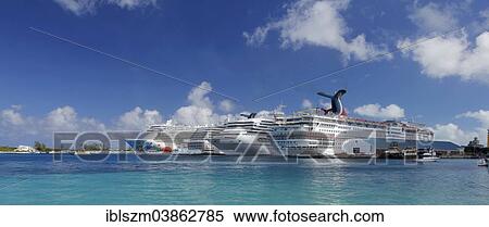 "Cruise ships in the cruise port of Nassau, Bahamas, North America" View Large Photo Image Stock Photography - "Cruise ships in the cruise port of Nassau, Bahamas, North America". Fotosearch