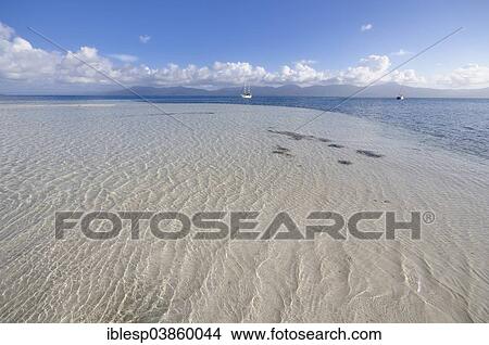 Picture - "Crystal clear water, Cayos Los Grullos island, San Blas Islands, Panama, North America". Fotosearch