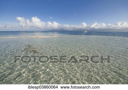 Picture - "Crystal clear water, Cayos Los Grullos island, San Blas Islands, Panama, North America". Fotosearch