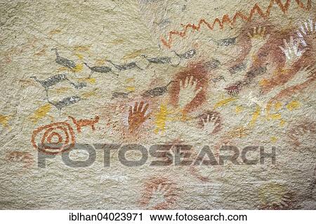 "Cueva de las Manos or Cave of Hands, murals, 7000-1000 BC, Santa Cruz, Argentina, South America" View Large Photo Image Stock Image - "Cueva de las Manos or Cave of Hands, murals, 7000-1000 BC, Santa Cruz, Argentina, South America". Fotosearch