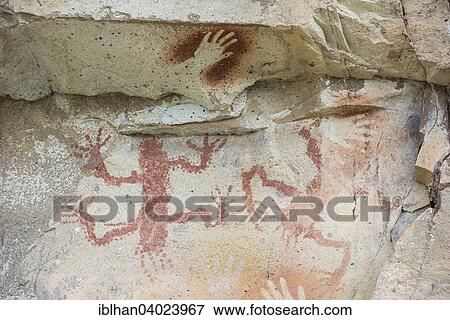 "Cueva de las Manos or Cave of Hands, murals, 7000-1000 BC, Santa Cruz, Argentina, South America" View Large Photo Image Stock Photo - "Cueva de las Manos or Cave of Hands, murals, 7000-1000 BC, Santa Cruz, Argentina, South America". Fotosearch