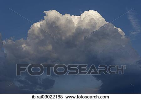 Stock Photo - "Cumulonimbus cloud, thundercloud, Marzling, Upper Bavaria, Bavaria, Germany, Europe". Fotosearch