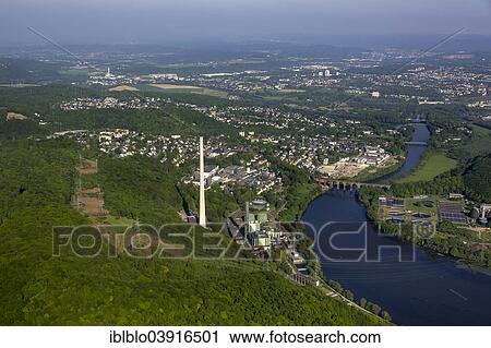 "Cuno power plant, Harkortsee lake, aerial view, Herdecke, Ruhr district, North Rhine-Westphalia, Germany, Europe" View Large Photo Image Stock Image - "Cuno power plant, Harkortsee lake, aerial view, Herdecke, Ruhr district, North Rhine-Westphalia, Germany, Europe". Fotosearch