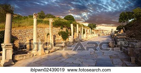 "Curetes Street, Priest Street, centre of Ephesus archaeological site, Anatolia, Turkey, Asia" View Large Photo Image Stock Photo - "Curetes Street, Priest Street, centre of Ephesus archaeological site, Anatolia, Turkey, Asia". Fotosearch