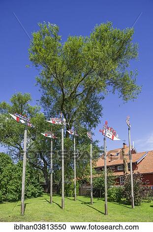 "Curonian flags, Nida, KlaipÄ—da County, Lithuania, Europe" View Large Photo Image Stock Image - "Curonian flags, Nida, KlaipÄ—da County, Lithuania, Europe". Fotosearch