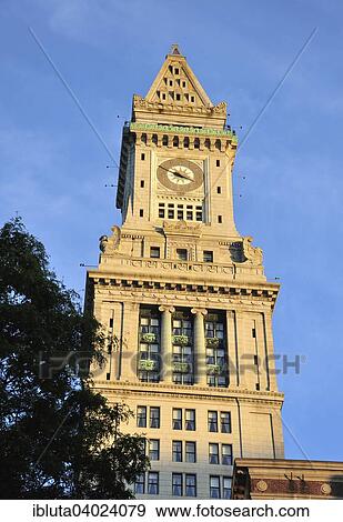 "Custom House Tower, Boston, Massachusetts, United States, North America" View Large Photo Image Stock Photo - "Custom House Tower, Boston, Massachusetts, United States, North America". Fotosearch