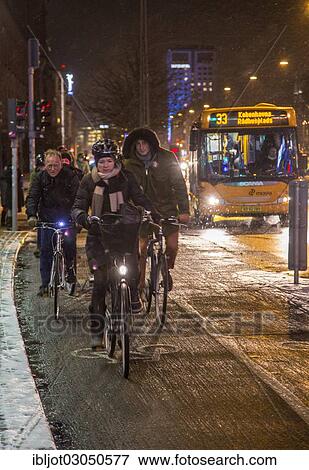 "Cyclist with sleet, city centre, Copenhagen, Capital Region of Denmark, Denmark, Europe" View Large Photo Image Stock Photo - "Cyclist with sleet, city centre, Copenhagen, Capital Region of Denmark, Denmark, Europe". Fotosearch