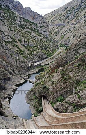 "Dam, Embalse de Escales reservoir, Noguera Ribagorzana river, village of Sopeira, Pyrenees, Aragon, Spain, PublicGround, Europe" View Large Photo Image Stock Image - "Dam, Embalse de Escales reservoir, Noguera Ribagorzana river, village of Sopeira, Pyrenees, Aragon, Spain, PublicGround, Europe". Fotosearch