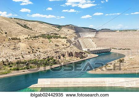 "Dam over the Euphrates river, Adiyaman Province, East Turkey, Turkey, Asia" View Large Photo Image Stock Photography - "Dam over the Euphrates river, Adiyaman Province, East Turkey, Turkey, Asia". Fotosearch