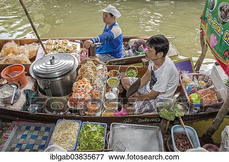 "Damnoen Saduak floating market, Ratchaburi, Bangkok, Thailand, Asia" View Large Photo Image Stock Photo - "Damnoen Saduak floating market, Ratchaburi, Bangkok, Thailand, Asia". Fotosearch