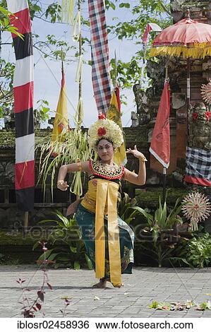 Stock Photograph - "Dancer performing a Barong dance, Batubulan, Bali, Indonesia, Asia". Fotosearch