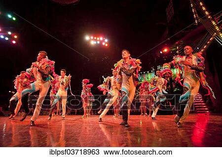 Stock Image - "Dancers of the famous Tropicana nightclub, Havana, La Habanna, Cuba, North America". Fotosearch