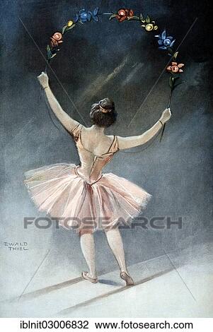 "Dancing Girl with Flowers, illustration from the Moderne Kunst in Meisterholzschnitten yearbook, 1900" View Large Photo Image Stock Image - "Dancing Girl with Flowers, illustration from the Moderne Kunst in Meisterholzschnitten yearbook, 1900". Fotosearch