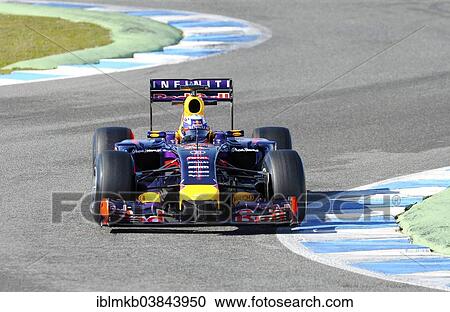 "Daniel Ricciardo in the Red Bull RB10, Formula 1 winter testing at the Circuito de Velocidad, Jerez de la Frontera, Andalusia, Spain, Europe" View Large Photo Image Stock Image - "Daniel Ricciardo in the Red Bull RB10, Formula 1 winter testing at the Circuito de Velocidad, Jerez de la Frontera, Andalusia, Spain, Europe". Fotosearch