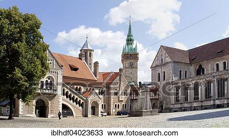 "Dankwarderode Castle and Cathedral of St. Blaise, Braunschweig, Lower Saxony, Germany, Europe" View Large Photo Image Stock Image - "Dankwarderode Castle and Cathedral of St. Blaise, Braunschweig, Lower Saxony, Germany, Europe". Fotosearch
