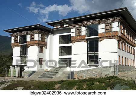 "Data center in the traditional Bhutan architectural style in Thimphu Tech Park, the first center for computer technology in Bhutan, Thimphu, Bhutan, South Asia, Asia" View Large Photo Image Stock Photograph - "Data center in the traditional Bhutan architectural style in Thimphu Tech Park, the first center for computer technology in Bhutan, Thimphu, Bhutan, South Asia, Asia". Fotosearch