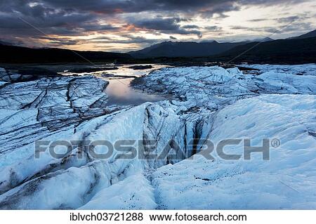 "Dawn at Matanuska Glacier, Matanuska Glacier, Alaska, United States, North America" View Large Photo Image Stock Photo - "Dawn at Matanuska Glacier, Matanuska Glacier, Alaska, United States, North America". Fotosearch