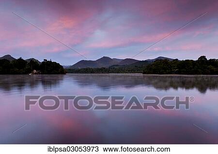 "Dawn reflected in the lake, Derwentwater, Lake District, England, United Kingdom, Europe" View Large Photo Image Stock Image - "Dawn reflected in the lake, Derwentwater, Lake District, England, United Kingdom, Europe". Fotosearch