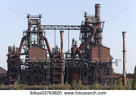 "Decommissioned blast furnace plant with winch houses, former metallurgical plant, Duisburg-Nord Industrial Landscape Park, Duisburg, Ruhr Area, North Rhine-Westphalia, Germany, Europe" View Large Photo Image Stock Image - "Decommissioned blast furnace plant with winch houses, former metallurgical plant, Duisburg-Nord Industrial Landscape Park, Duisburg, Ruhr Area, North Rhine-Westphalia, Germany, Europe". Fotosearch