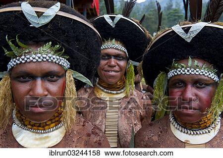 "Decorated and painted women celebrating the traditional Sing Sing in the highlands, Enga, Highlands, Papua New Guinea, Oceania" View Large Photo Image Stock Photo - "Decorated and painted women celebrating the traditional Sing Sing in the highlands, Enga, Highlands, Papua New Guinea, Oceania". Fotosearch