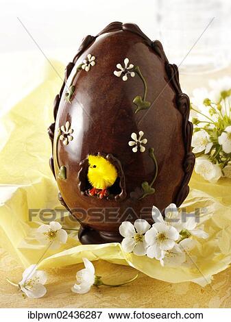 Decorated chocolate Easter egg View Large Photo Image Stock Photo - Decorated chocolate Easter egg. Fotosearch