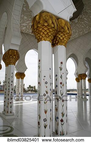 "Decorated columns in Sheikh Zayed Mosque, Abu Dhabi, Emirate of Abu Dhabi, United Arab Emirates, Asia" View Large Photo Image Stock Image - "Decorated columns in Sheikh Zayed Mosque, Abu Dhabi, Emirate of Abu Dhabi, United Arab Emirates, Asia". Fotosearch