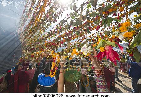 "Decorations of the Hari Bodari Akdshi fair at the burning ghats, Kathmandu, Kathmandu District, Bagmati Zone, Nepal, Asia" View Large Photo Image Stock Photograph - "Decorations of the Hari Bodari Akdshi fair at the burning ghats, Kathmandu, Kathmandu District, Bagmati Zone, Nepal, Asia". Fotosearch