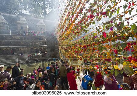 "Decorations of the Hari Bodari Akdshi fair at the burning ghats, Kathmandu, Kathmandu District, Bagmati Zone, Nepal, Asia" View Large Photo Image Stock Photography - "Decorations of the Hari Bodari Akdshi fair at the burning ghats, Kathmandu, Kathmandu District, Bagmati Zone, Nepal, Asia". Fotosearch