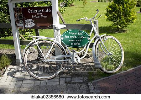 "Decorative bicycle at """"Ewiges Meer"""" Cafe, East Frisia, Lower Saxony, Germany, Europe" View Large Photo Image Stock Image - "Decorative bicycle at """"Ewiges Meer"""" Cafe, East Frisia, Lower Saxony, Germany, Europe". Fotosearch