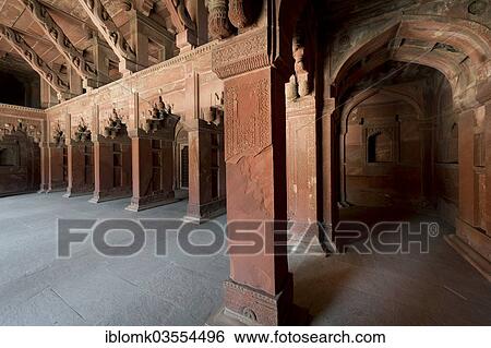 Decorative Elements Carved In Sandstone In The Interior Of