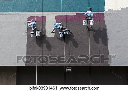 "Decorators painting the facade of a high-rise building, Sukhumvit Road, Bangkok, Thailand, Asia" View Large Photo Image Stock Image - "Decorators painting the facade of a high-rise building, Sukhumvit Road, Bangkok, Thailand, Asia". Fotosearch