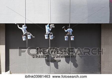 "Decorators painting the facade of a high-rise building, Sukhumvit Road, Bangkok, Thailand, Asia" View Large Photo Image Stock Image - "Decorators painting the facade of a high-rise building, Sukhumvit Road, Bangkok, Thailand, Asia". Fotosearch