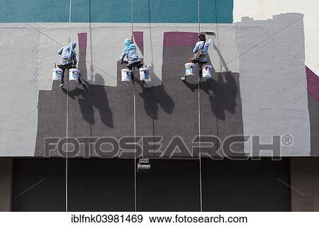 "Decorators painting the facade of a high-rise building, Sukhumvit Road, Bangkok, Thailand, Asia" View Large Photo Image Stock Photo - "Decorators painting the facade of a high-rise building, Sukhumvit Road, Bangkok, Thailand, Asia". Fotosearch
