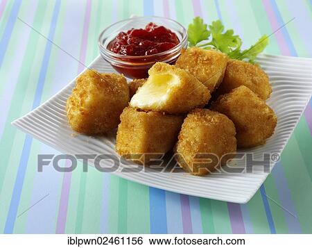 Deep fried camembert in bread crumbs with salad View Large Photo Image Stock Photograph - Deep fried camembert in bread crumbs with salad. Fotosearch