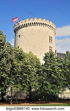 Stock Image - "Defence tower, Chateau de Chambery, Chambery, Departement Savoie, Rhone-Alpes region, France, Europe". Fotosearch