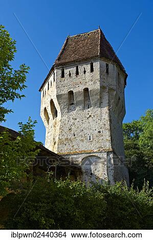 Picture - "Defensive tower of Sighisoara, Saxon fortified medieval citadel, Transylvania, Romania, Europe". Fotosearch