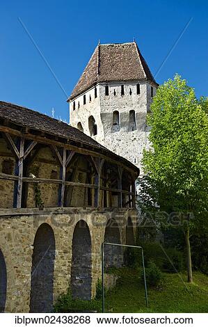 Stock Photo - "Defensive tower of Sighisoara, Saxon fortified medieval citadel, Transylvania, Romania, Europe". Fotosearch