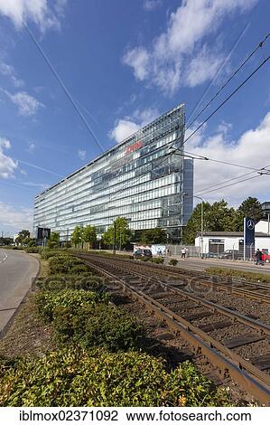 Stock Image - "Deka-Building, Niederrad business district, Frankfurt am Main, Hesse, Germany, Europe, PublicGround, Europe". Fotosearch